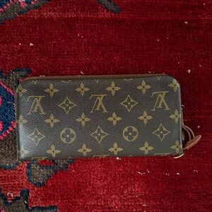 Louis Vuitton Brown and Gold Monogram Zip Wallet